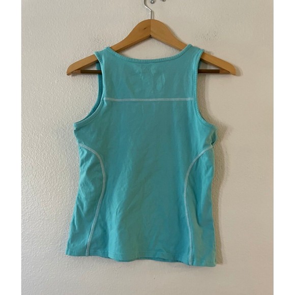 Danskin Now Womens Active Tank Top Size L 12/14 Teal Aqua Blue Athletic Workout - Picture 3 of 7